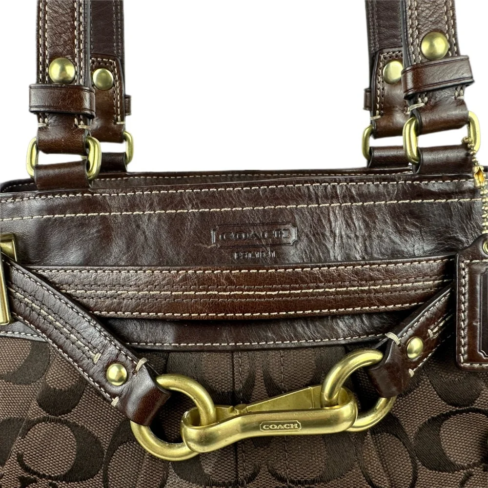 Authentic Coach Hamptons Signature Carryall Satchel Bag Style 12467 Y2K VTG